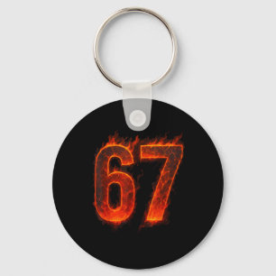67 Flame Number Sex Sju Meme 67 Kid _1 Nyckelring