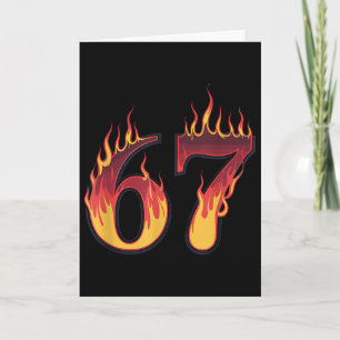 67 Flames Roligt Six Seven Gen Alpha Meme Slang Kort