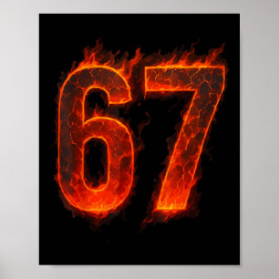 67 Flamma Nummer Sextio Sju Meme 67 Kid _1 Poster
