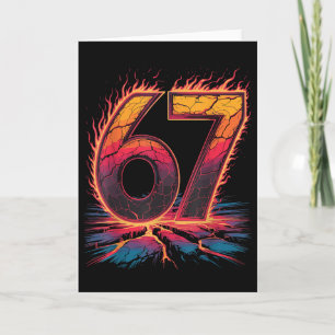 67 Flamma Nummer Sextio Sju Meme 67 Kid Kort
