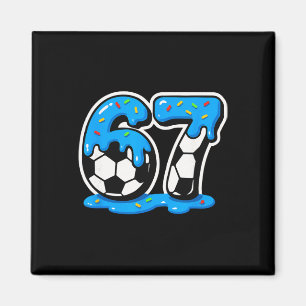 67 Fotboll Glass Drip Hjärnrot Meme Magnet
