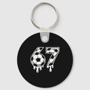 67 Fotboll Glassdopp Gen Alpha Six Seven Meme  Nyckelring
