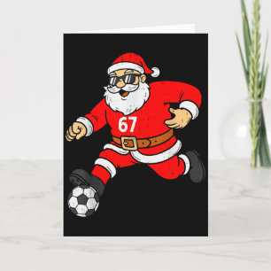 67 Fotboll Santa Six Seven Meme Jul Sport Män Kort