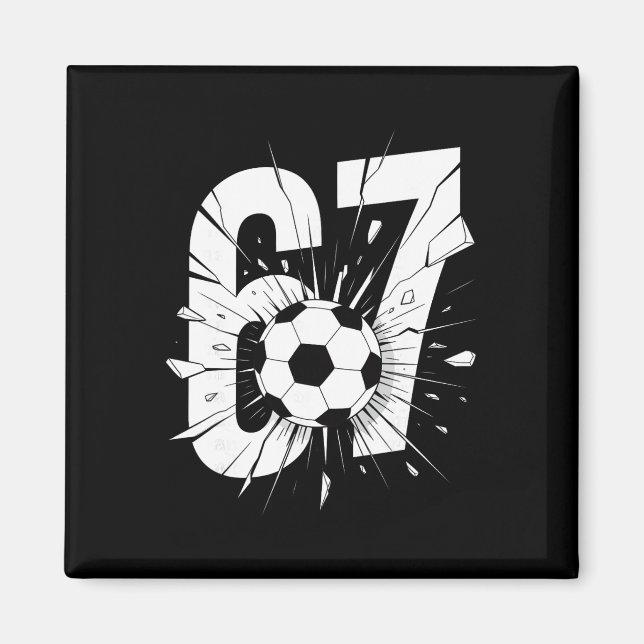67 Fotboll Sex Sju 6 7 Meme 67 _2  Magnet (Framsidan)