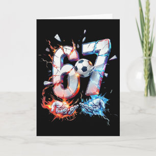 67 Fotboll Sex Sju Fotboll 6 7 Barn Pojkar Flickor Kort