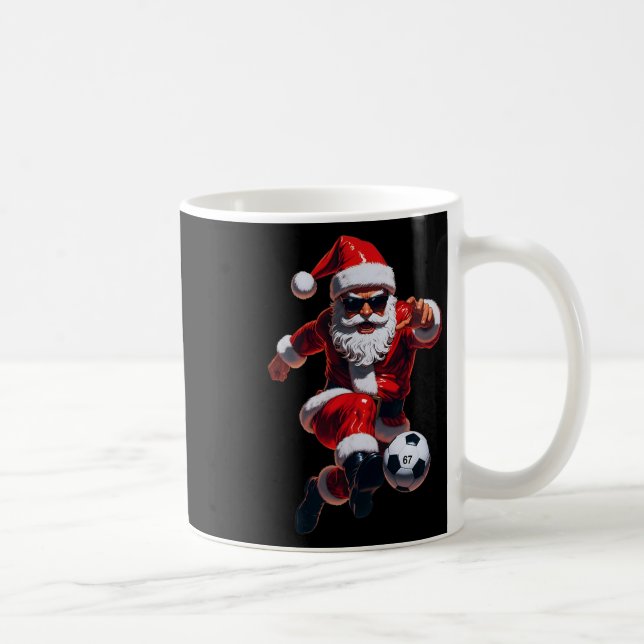 67 Fotboll Tomte Six Seven Meme Jul Sport Män Kaffemugg (Höger)