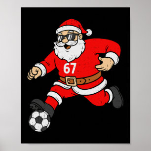67 Fotboll Tomte Six Seven Meme Jul Sport Män Poster