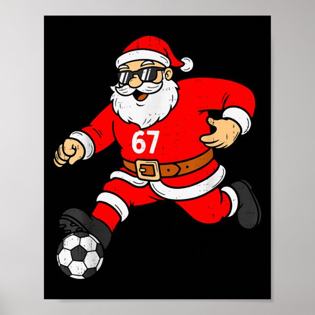 67 Fotboll Tomte Six Seven Meme Jul Sport Män Poster (Framsidan)