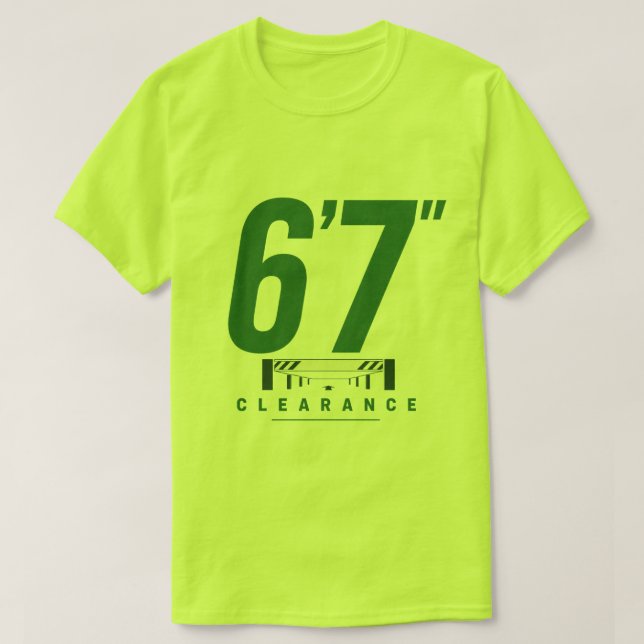 6'7" Frihöjd T Shirt (Design framsida)