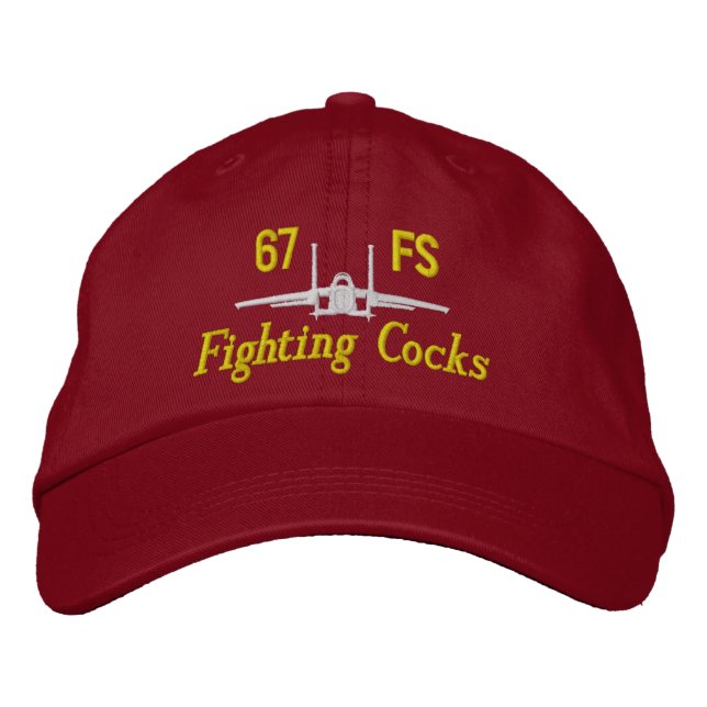 67 FS F-15 Golf Hat Broderad Keps (Framsida)