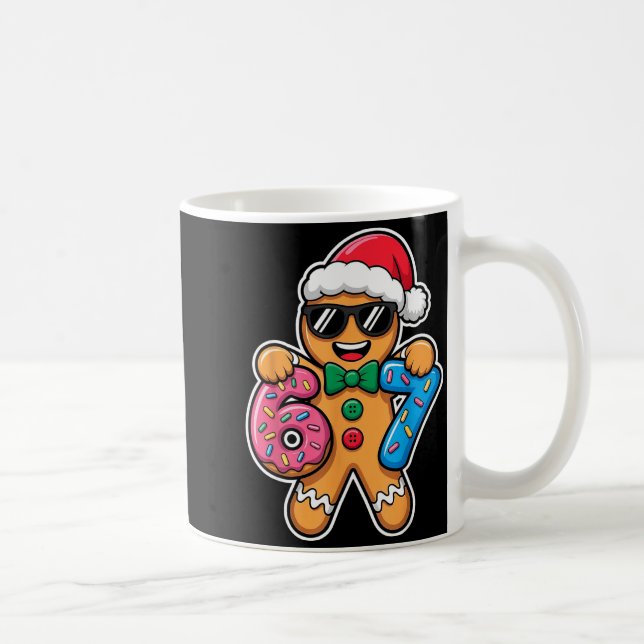67 Funny Christmas Boys Kids Xmas Six Seven Ginger Kaffemugg (Höger)