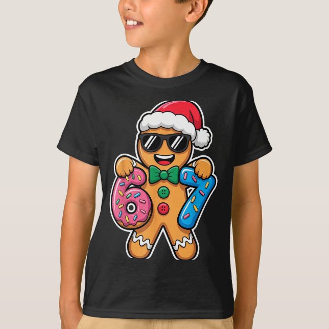 67 Funny Christmas Boys Kids Xmas Six Seven Ginger T Shirt (Framsida)