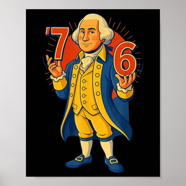 67 Funny George Washington Meme Six Seven Gen Alph Poster (Framsidan)