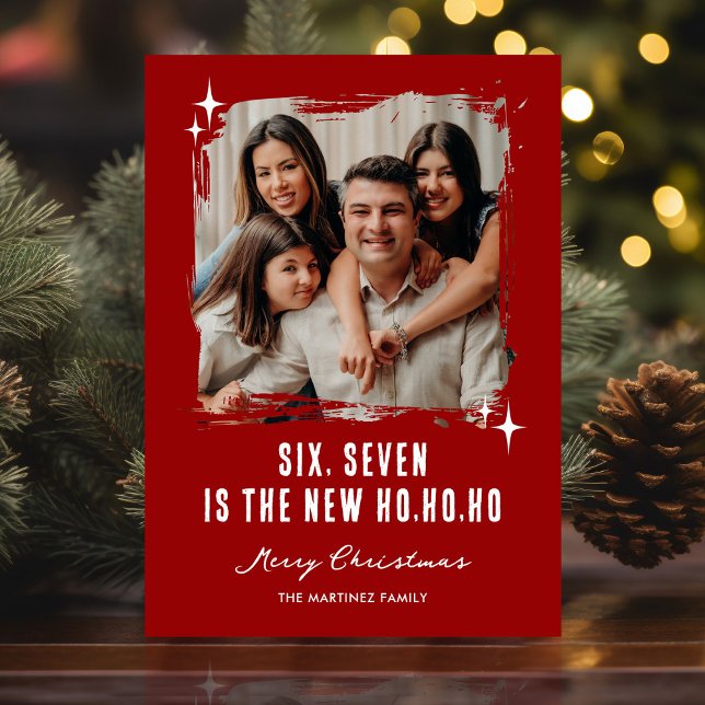 67 Funny Ho Ho Ho Photo Christmas Julkort (Skapare uppladdad)