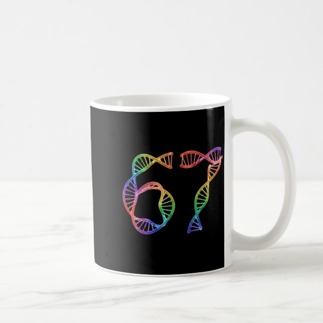 67 Funny Number Meme Dna Replication Molecular Bio Kaffemugg (Höger)