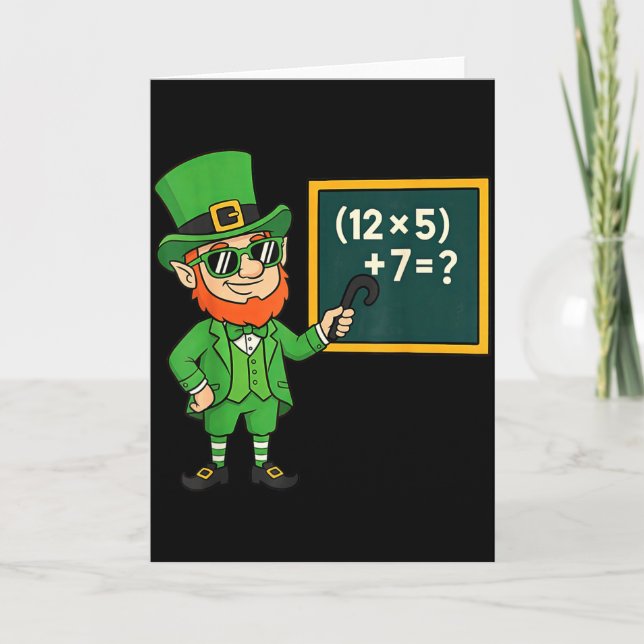 67 Funny St Patricks Day Math Teacher Meme Six Sev Kort (Framsida)