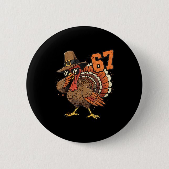 67 Funny Thanksgiving Turkey Meme Six Seven 6 7  Knapp (Framsida)