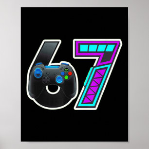 67 Gamer Konsoll Kontroll Design Poster