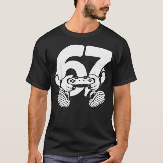 67 Gamer Meme Sex Sju Nummer Humor Trend Rolig T Shirt