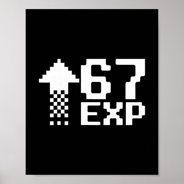 67 Gaming Kids Drip Meme Rolig Six Seven Gen Alpha Poster (Framsidan)
