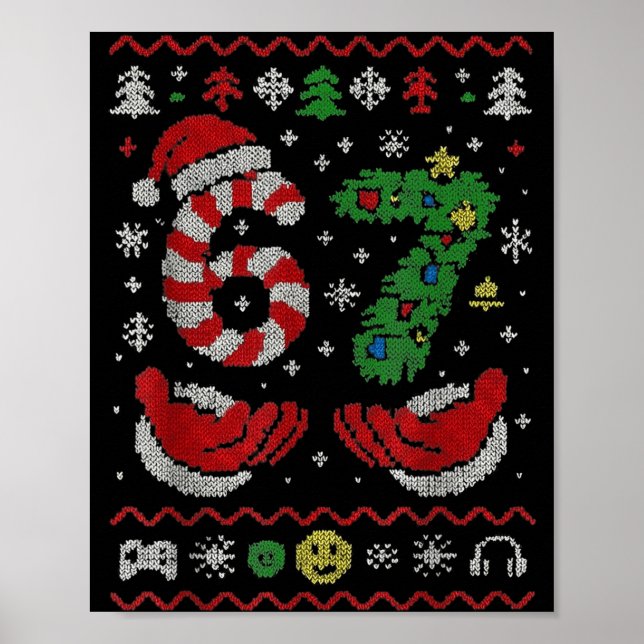 67 Gen Alpha Meme Ugly Christmas 6 7 Family Matchi Poster (Framsidan)