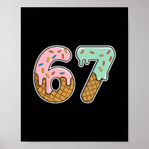 67 Glass 67 Meme Rolig Sex Sju Gen Alpha Män Poster