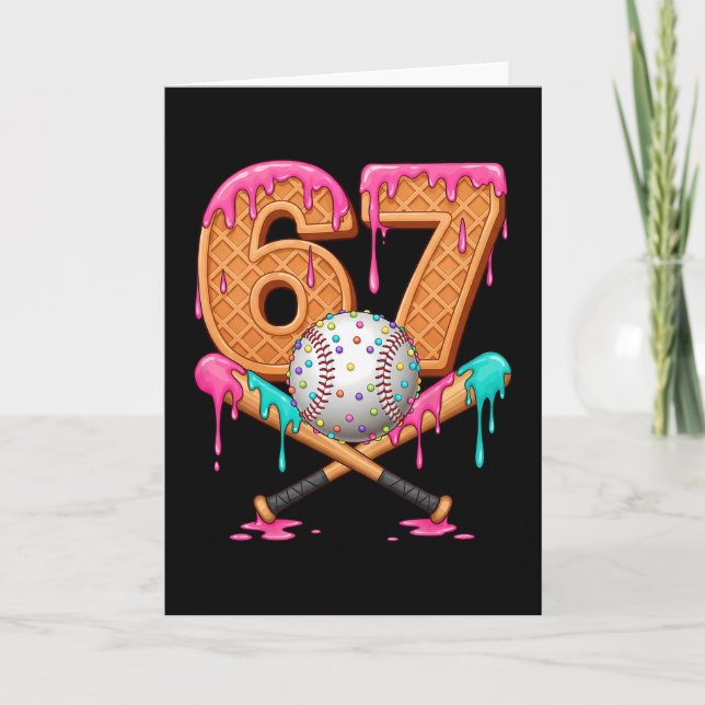 67 Glass Is Dricka Sälj Nummer 67 Spelare 67-årsda Kort (Framsida)
