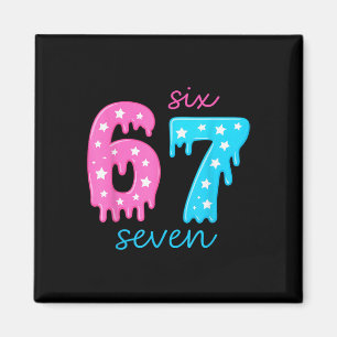 67 Glass Is Drip Meme 6 7 Halloween Kostym Par Magnet