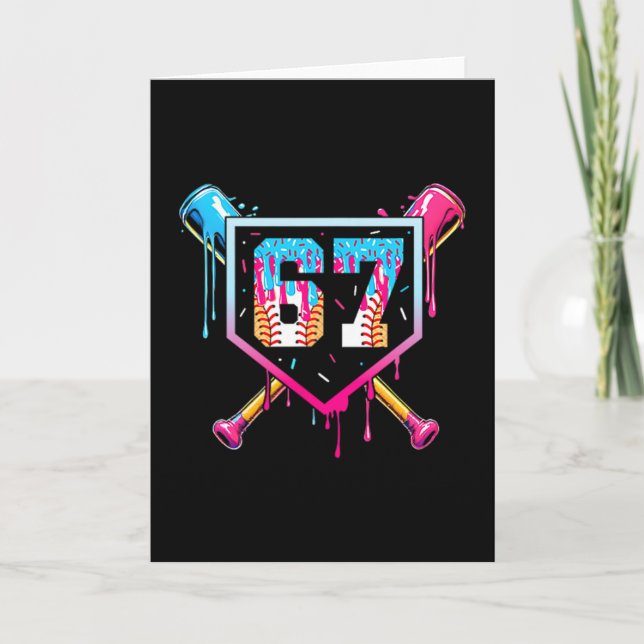 67 Glass Is Drip Meme Roligt Six Seven Gen Alpha ( Kort (Framsida)