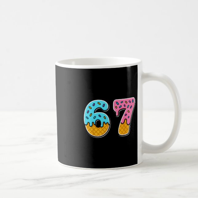 67 Glass Is Strömmande Meme Roligt Trendigt Meme F Kaffemugg (Höger)