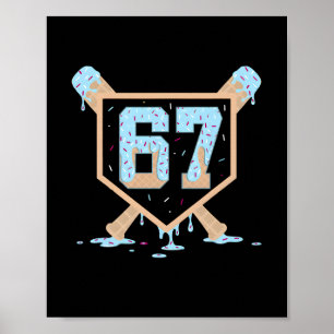 67 Glass Is Strömmar Bysebyll Meme Rolig Six Seven Poster