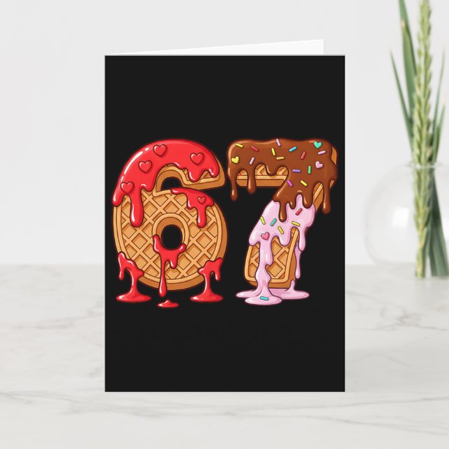 67 Glass Istapp Meme Rolig Sex Sju Alla Hjärtans D Kort (Framsida)