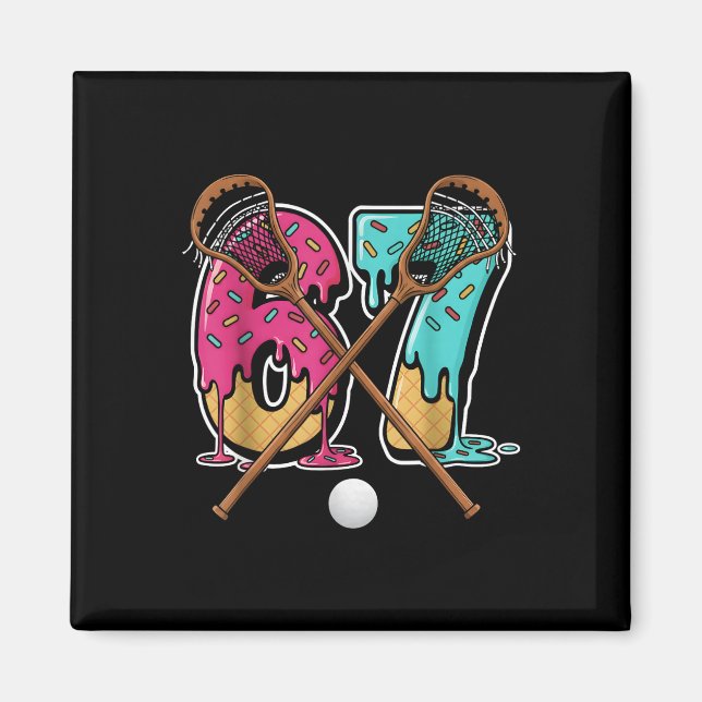 67 Glass Lacrosse Gen Alpha Slang Six Sju Magnet (Framsidan)