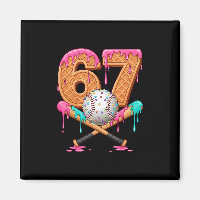 67 Glass Ström sälj nummer 67 Spelare 67:e födelse Magnet (Framsidan)