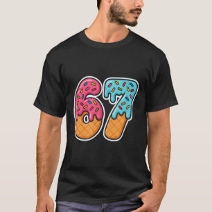 67 Glass Strömmande Meme Six Seven Slang Generatio T Shirt
