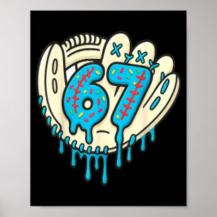 67 Glass Strömmande Rolig Sex Sju Baseball Poster