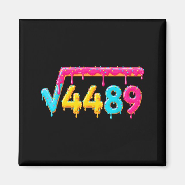 67 Glass Strömmar Meme Kvadratroten 4489 Math Teac Magnet (Framsidan)