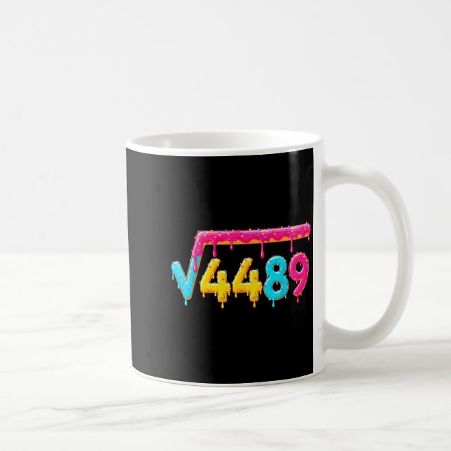 67 Glass Strömmem Glasögon Meme Kvadratrot 4489 Ma Kaffemugg (Höger)