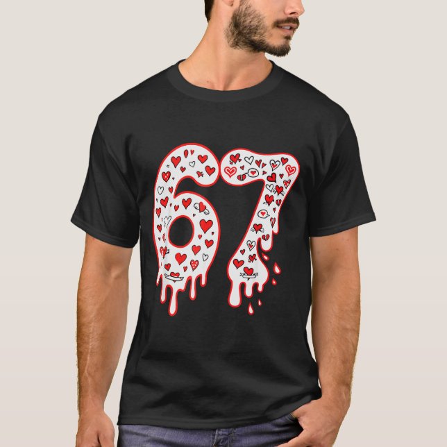 67 Glass Strömmem Six Seven Gen Alpha Valenti T Shirt (Framsida)