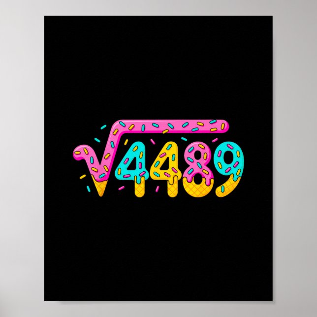67 Glass Strömmis Meme Kvadratrot 4489 Slang Matem Poster (Framsidan)