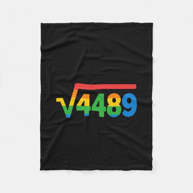67 Glassdråpe Meme Kvadratrot 4489  Fleecefilt (Framsidan)