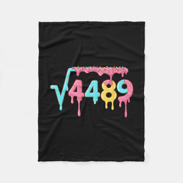 67 Glassdråpe Meme Kvadratrot 4489 Slang Matematik Fleecefilt (Framsidan)