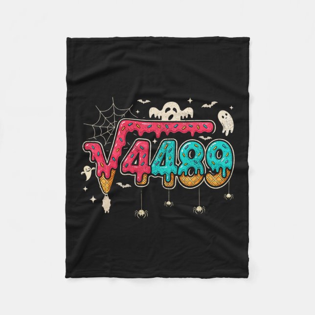67 Glassdråpe Meme Kvadratrot 4489 Slang Matematik Fleecefilt (Framsidan)