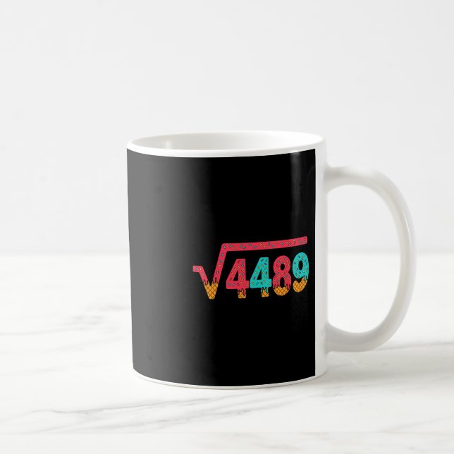 67 Glassdråpe Meme Kvadratrot 4489 Slang Matematik Kaffemugg (Höger)
