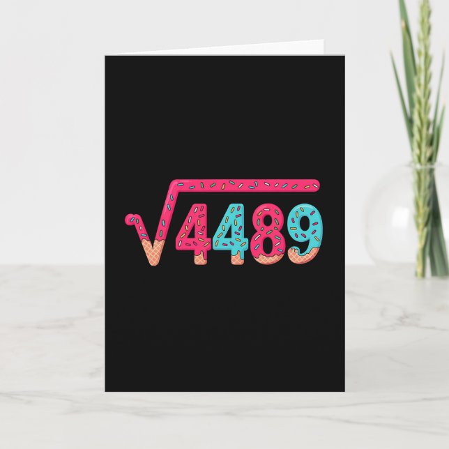 67 Glassdråpe Meme Kvadratrot 4489 Slang Matematik Kort (Framsida)