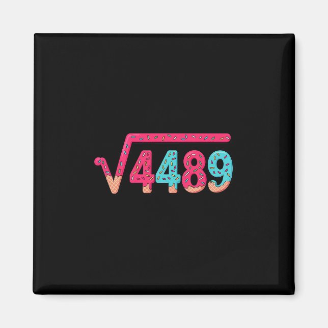 67 Glassdråpe Meme Kvadratrot 4489 Slang Matematik Magnet (Framsidan)