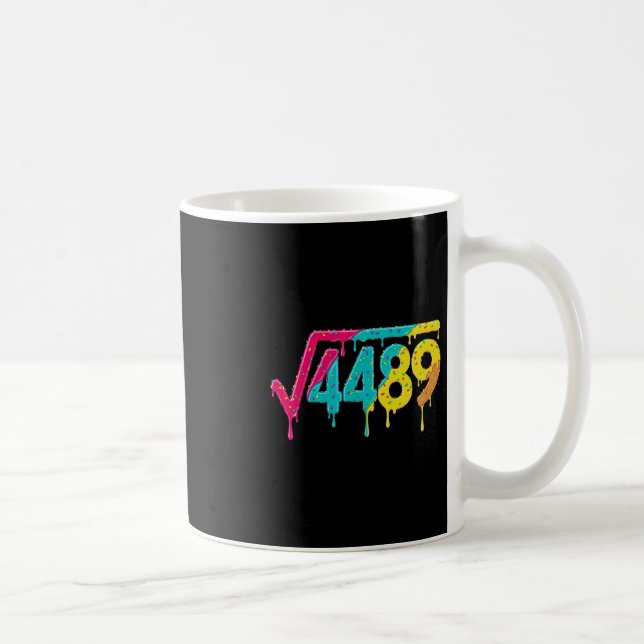67 Glassdråpe Meme Kvadratrot 4489 Slang Teac Kaffemugg (Höger)