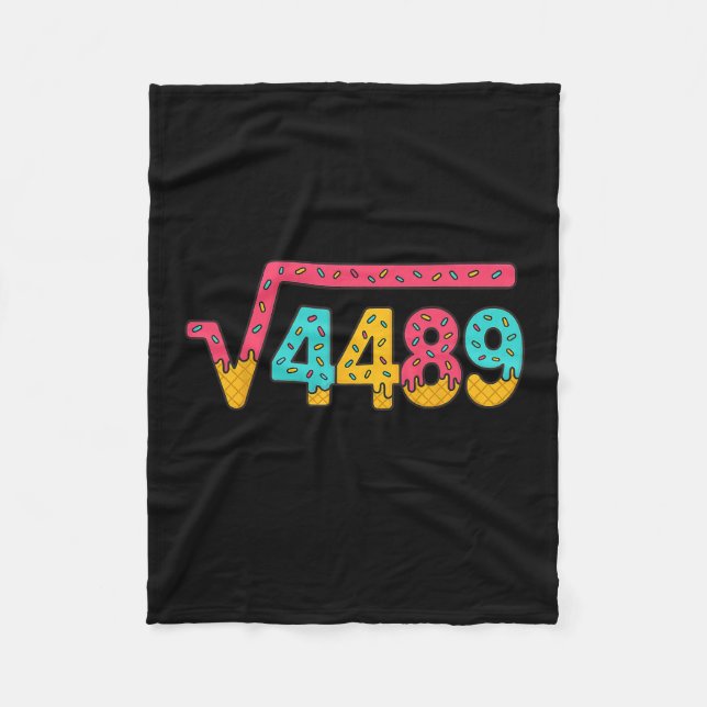 67 Glassdropp Meme Kvadratrot 4489 Slang Matematik Fleecefilt (Framsidan)