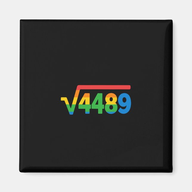 67 Glassigt Drip Meme Kvadratrot 4489  Magnet (Framsidan)