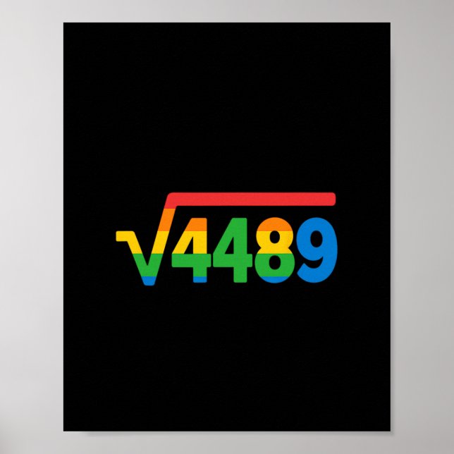 67 Glassigt Dropp Meme Kvadratrot 4489  Poster (Framsidan)